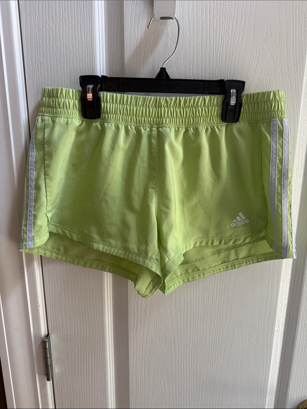 adidas Women’s Neon Lime Athletic Running Shorts